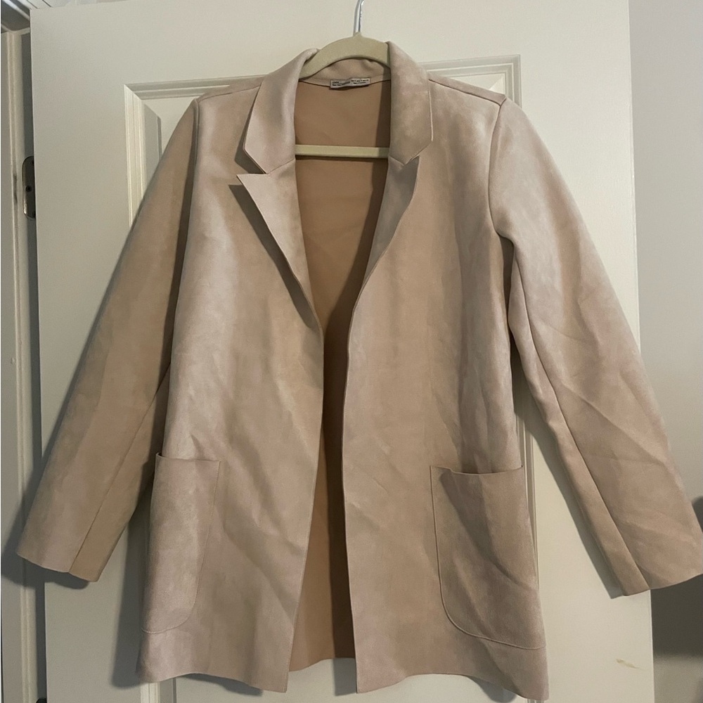 Zara cream suede cardigan - S